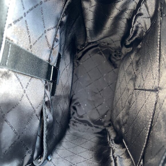 Michael Kors backpack mens cooper embossed leather logo stripe backpack chambray - Picture 9 of 10